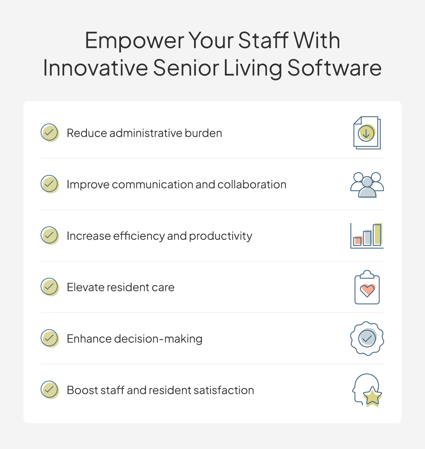 The benefits of using senior living software to empower your staff.